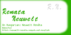 renata neuwelt business card