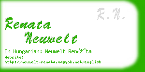 renata neuwelt business card